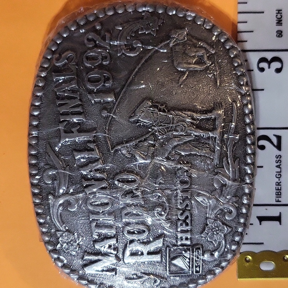 HESSTON NATIONAL FINALS RODEO BELT BUCKLE 1992